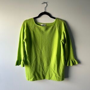 McCulley's green 100% cashmere sweater